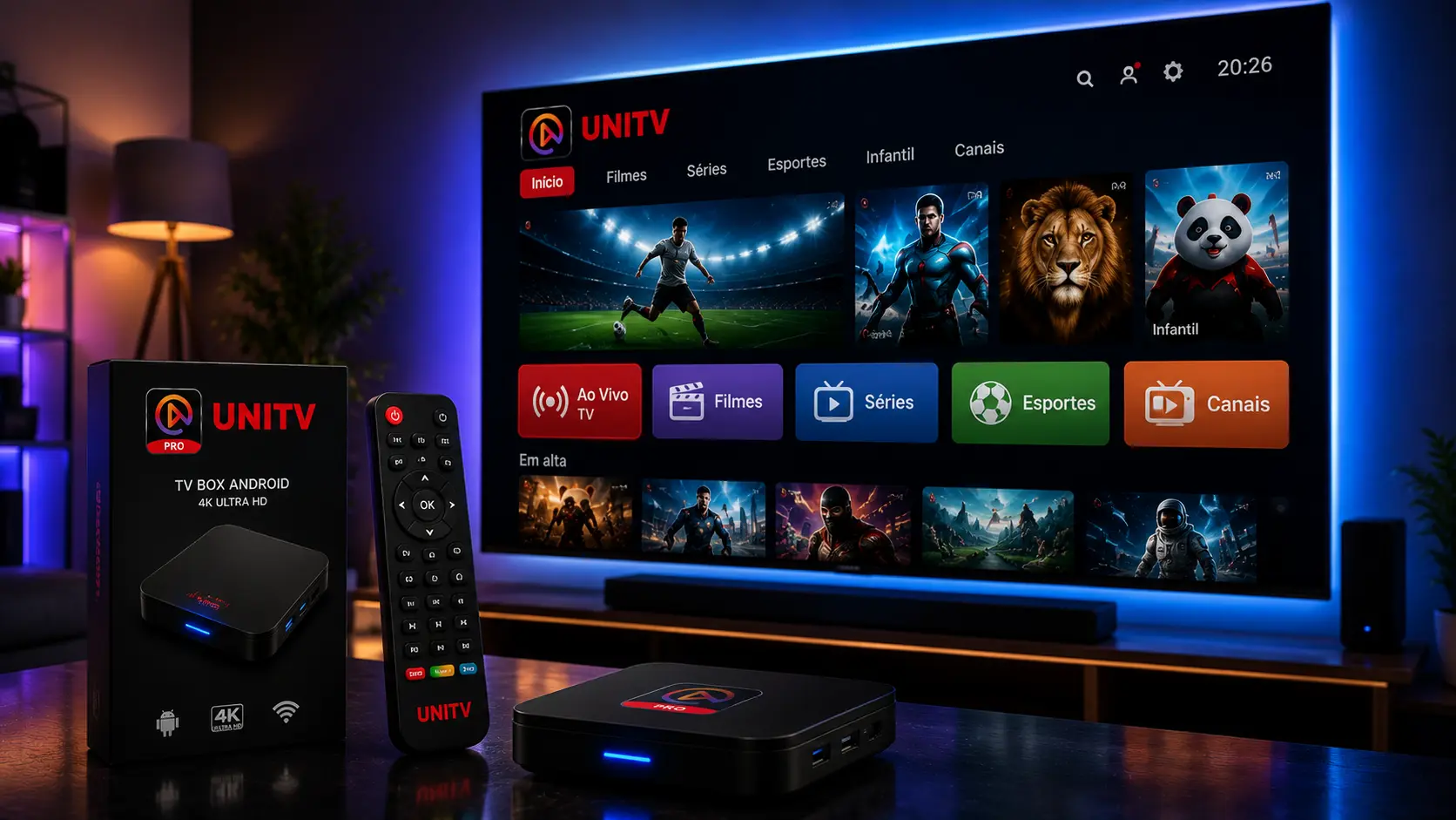 Como instalar o UniTV na TV Box Android com o código rápido 7237812